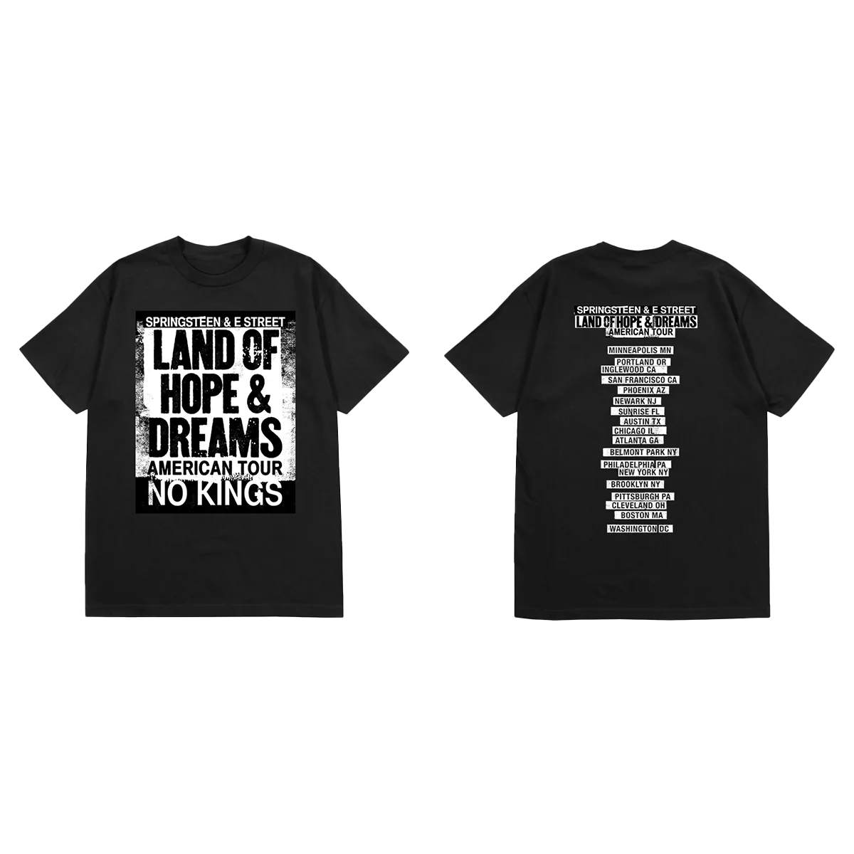 2026 Land Of Hope & Dreams American Tour "No Kings" Tee - Black - Image 3