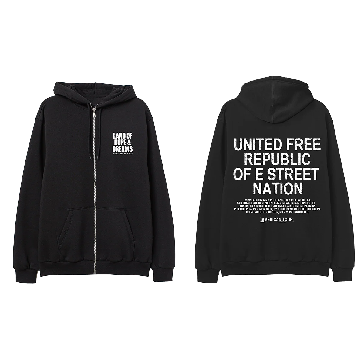 2026 Land Of Hope & Dreams American Tour "United Free Republic" Zip Hoodie - Image 3